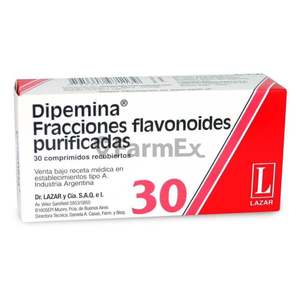 Dipemina 500 mg x 30 comprimidos Farmex-Fonasa-Persistente